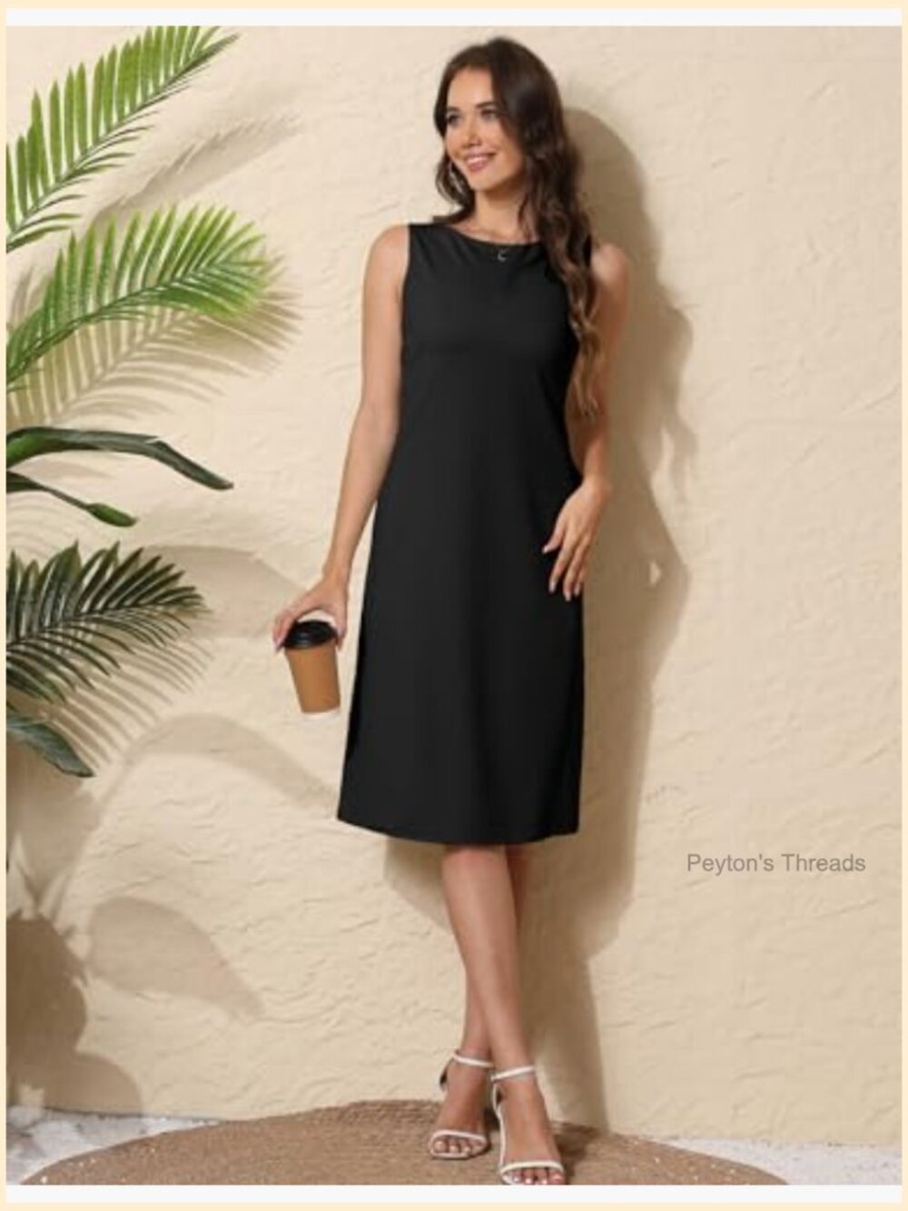 Sleeveless A-line Slimming Sheath Midi Dress for Work - Picture 3 of 7